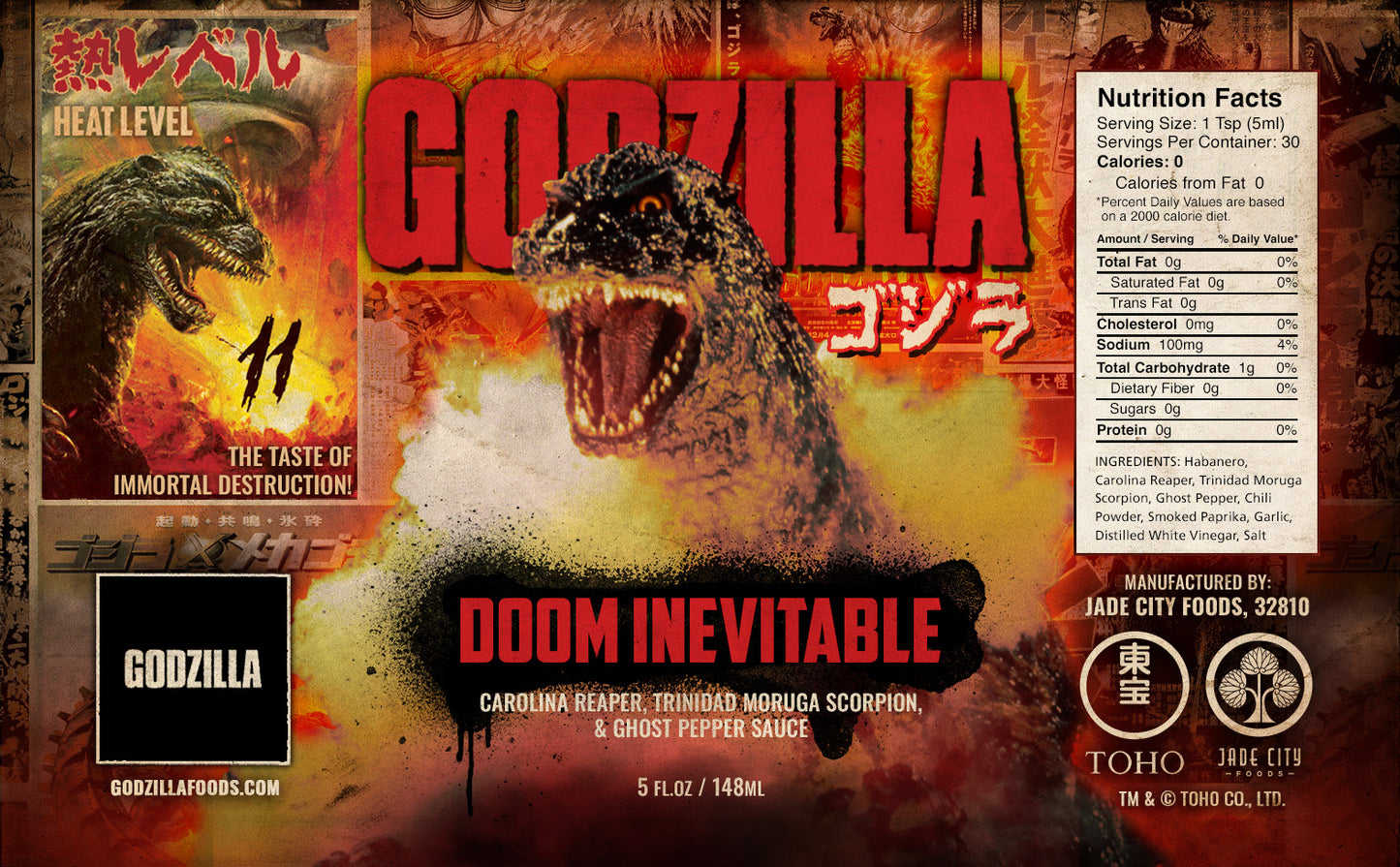 Godzilla's Doom Inevitable: Carolina Reaper, Trinidad Moruga Scorpion, & Ghost Pepper