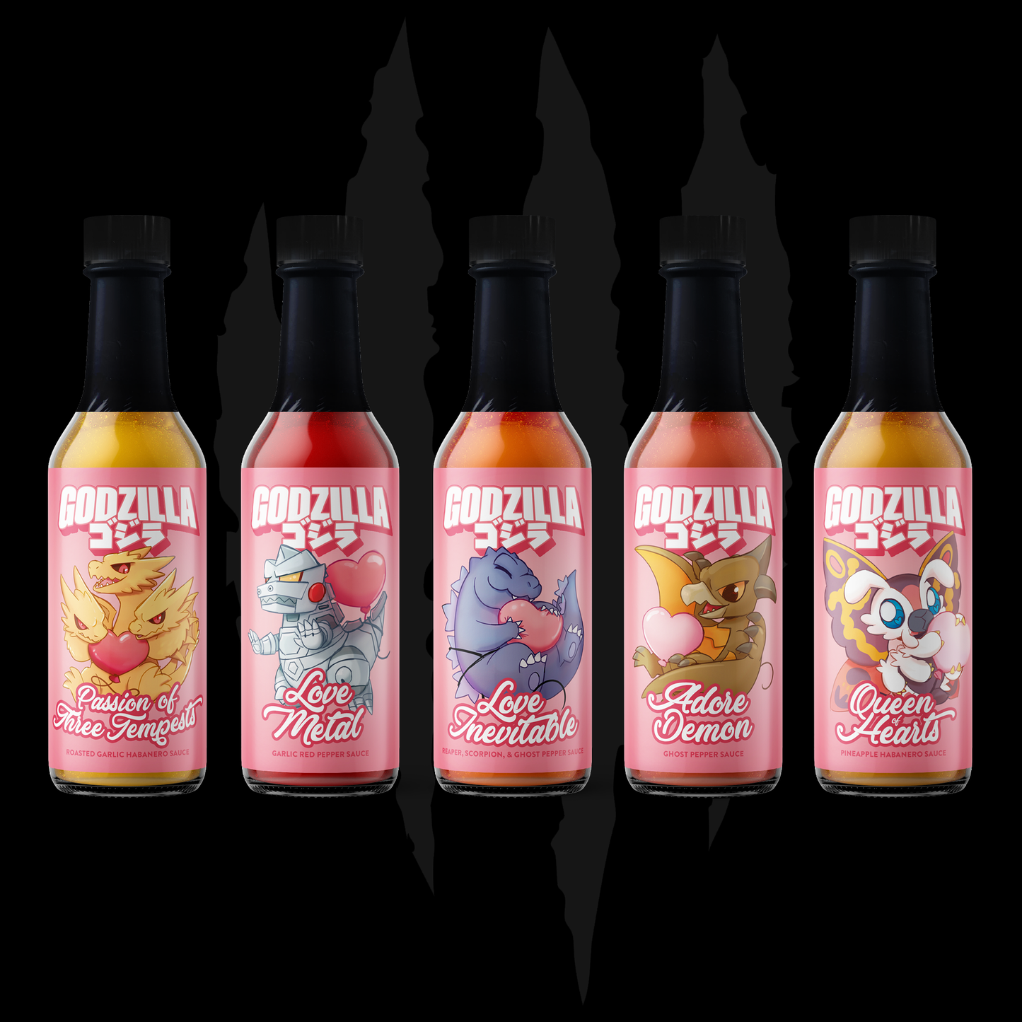 Godzilla Valentine's Day Exclusive Hot Sauce 5-Pack