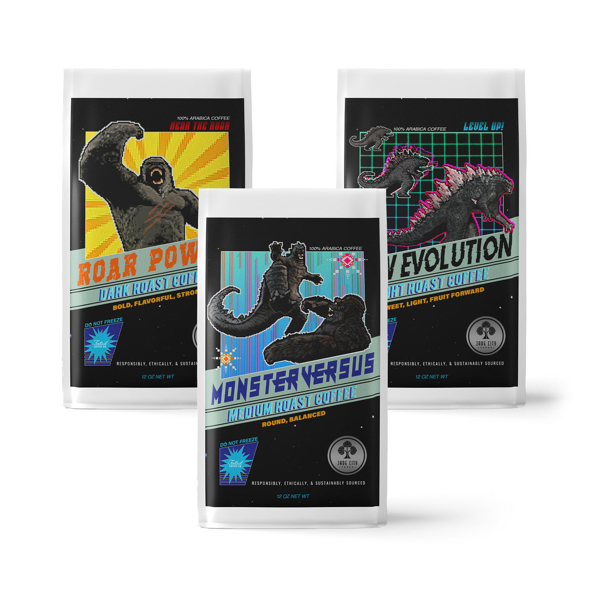 Godzilla x Kong Coffee 3-Pack – GODZILLA FOODS