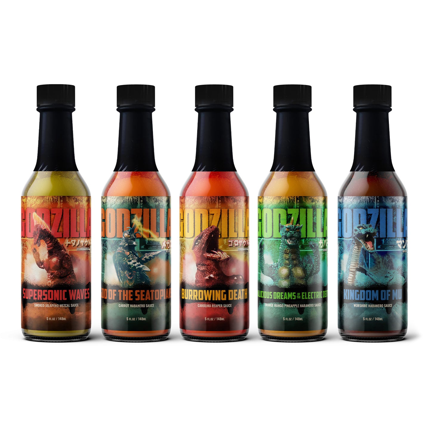 Godzilla Hot Sauce 5-Pack : Series 2