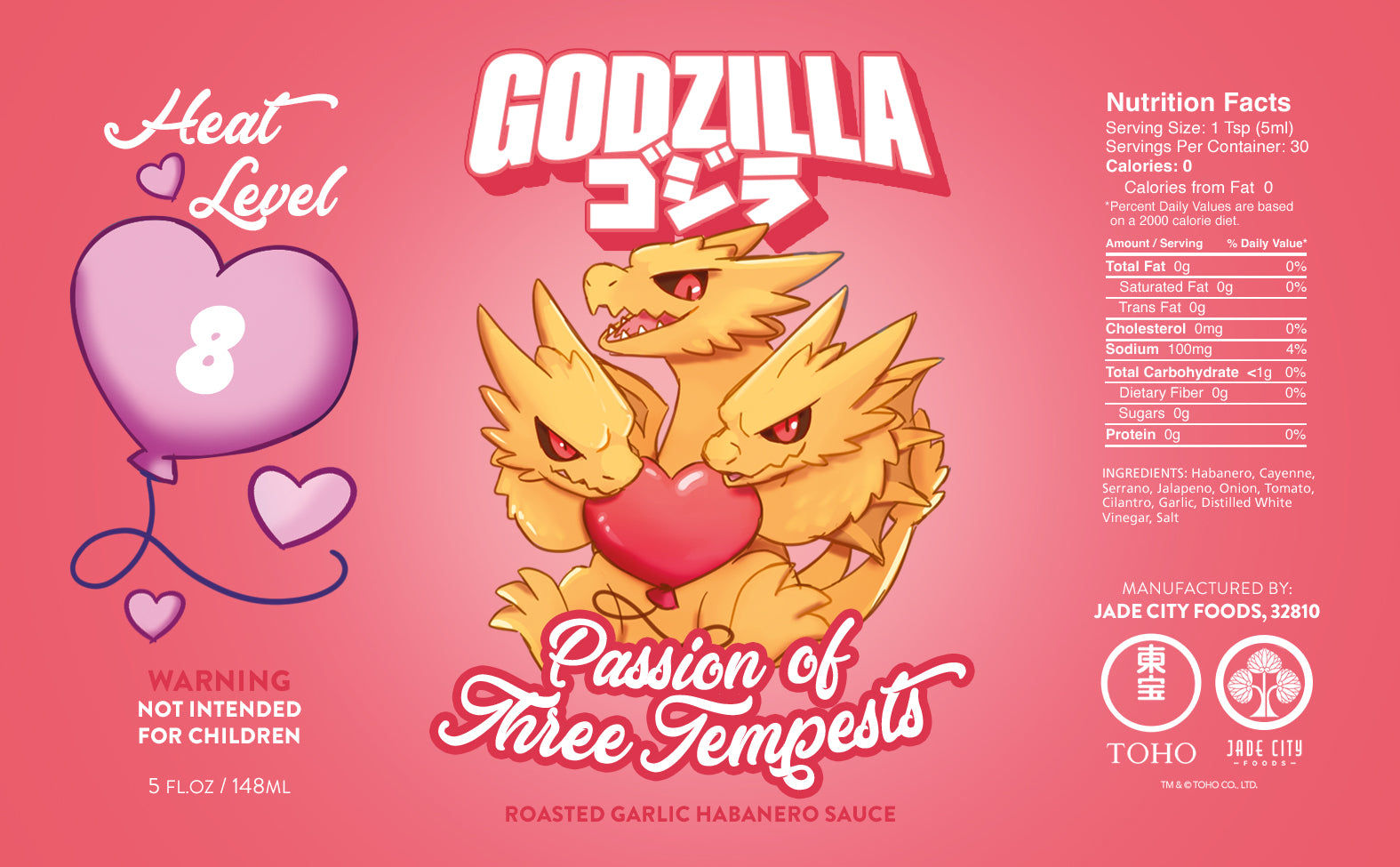 Godzilla Valentine's Day Exclusive Hot Sauce 5-Pack – GODZILLA FOODS