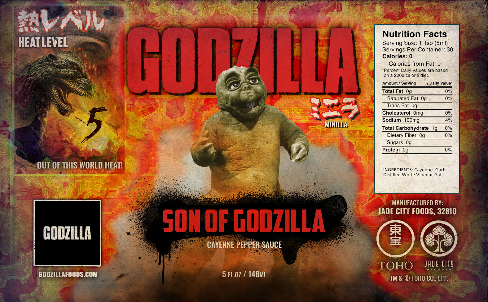 Minilla s Son Of Godzilla Cayenne Pepper Sauce GODZILLA FOODS Minilla s Son Of Godzilla Cayenne Pepper Sauce GODZILLA FOODS