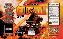 Load image into Gallery viewer, Godzilla&#39;s Fiery Death: 13 Pepper Hot Sauce
