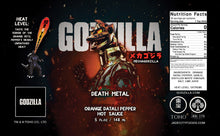Load image into Gallery viewer, Mechagodzilla&#39;s Death Metal: Orange Datali Pepper Hot Sauce
