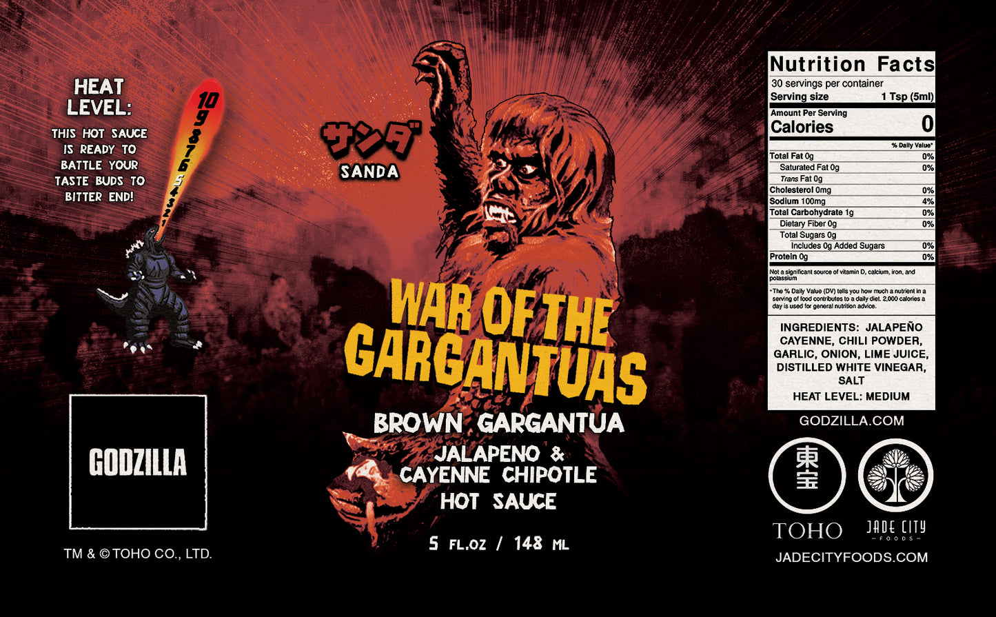 Sanda's Brown Gargantua : Jalapeño & Cayenne Chipotle Sauce
